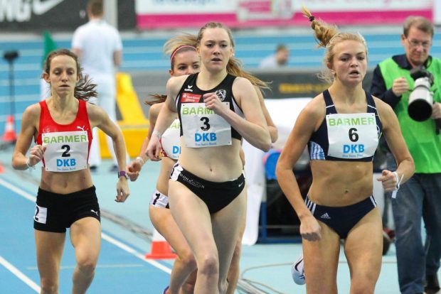 Ronja Böhrer (SC DHfK/ mi.) musste sich nach dem 1.500m-Vorlauf aus dem Wettkampf verabschieden. Foto: Jan Kaefer
