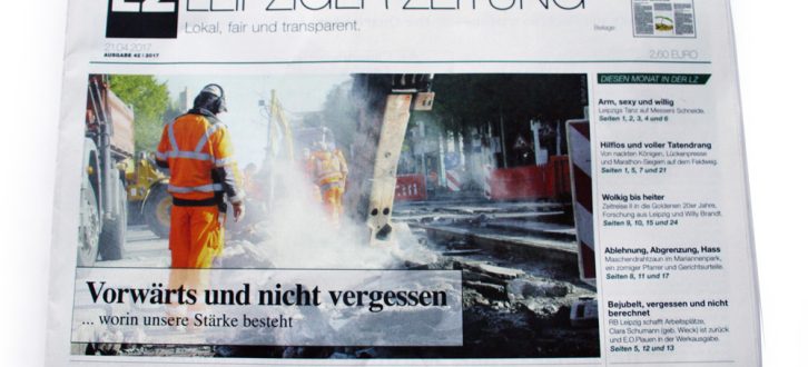Frisch am Kiosk: Leipziger Zeitung Nr. 42. Foto: L-IZ