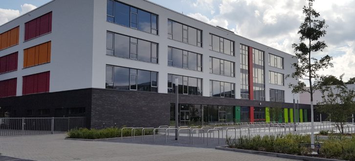 Das neue Gymnasium in der Telemannstraße. Foto: Marko Hofmann