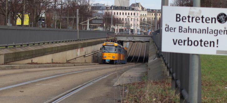 Straßenbahntunnel an der Jahnallee. Foto: L-IZ.de