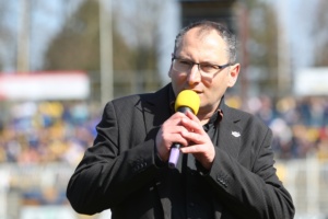 Thomas Löwe während seiner Amtszeit als Präsident des 1. FC Lok Leipzig. Foto: Jan Kaefer