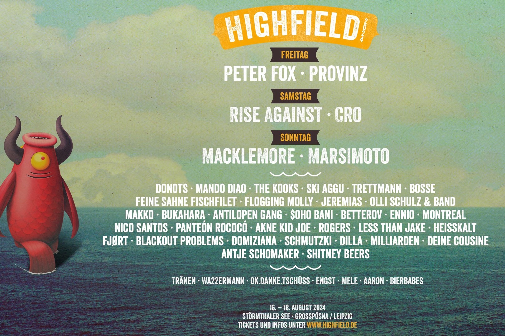 Highfield Festival 2024 Heisskalt und Lineup für die Beck's Beach