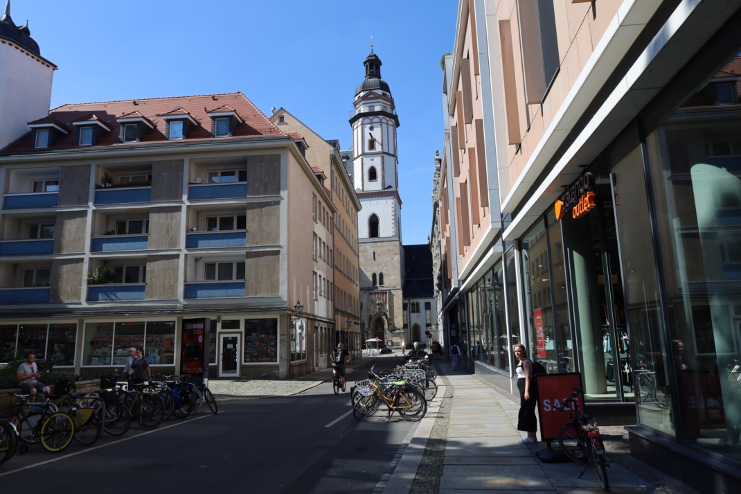 Innenstadt mit dichter Bebauung.