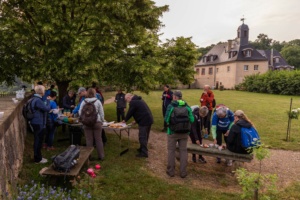 Foto: Wandertag Pause in Döben. Quelle: Matthias Vogel mapix-fotographie