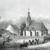 Auenkirche um 1840, historische Zeichnung.