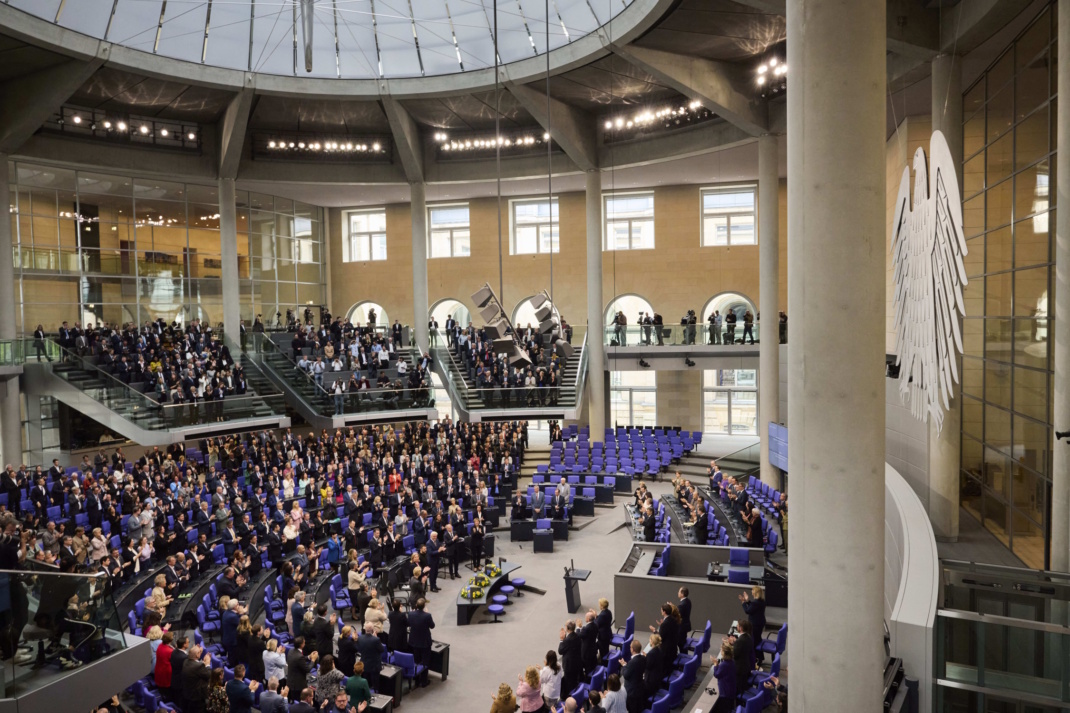 Bundestag, voller Plenarsaal.