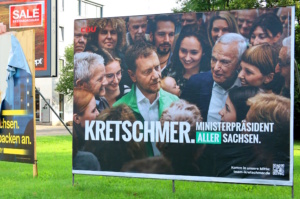 CDU-Wahlplakat mit Kretschmer.