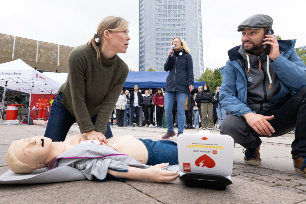 Das UKL ist seit Jahren beim Aktionstag LEIPZIG DRÜCKT dabei - hier eine Archivaufnahme aus dem Jahr 2022. Foto: UKL