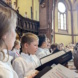 Der Thomanernachwuchs singt in der wiedereröffneten Lutherkirche Leipzig. Foto: forum thomanum