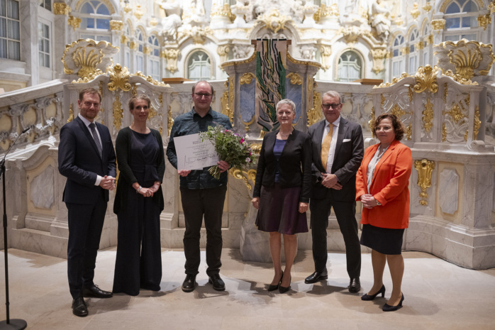 Sächsischer Bürgerpreis 2024 in Dresdner Frauenkirche verliehen - Preisträger Miteinander stärken – Land gestalten (Demokratie) © Pawel Sosnowski)