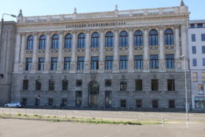 Außenaufnahme der Leipziger Stadtbibliothek.