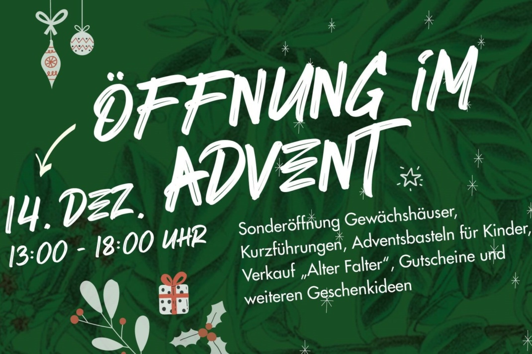 Adventsverkauf Botanischer Garten Plakat. Quelle: Botanischer Garten der Universität Leipzig