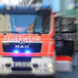 Feuerwehrwagen, verwackeltes Bild.