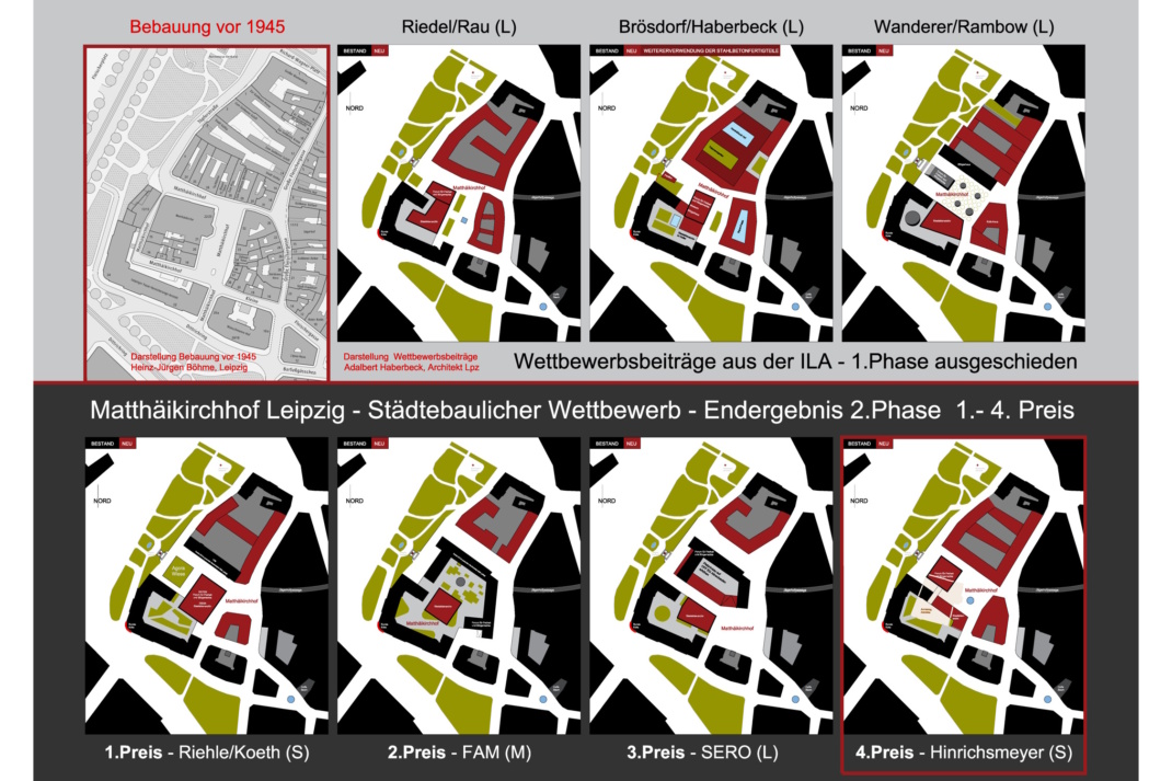 Der städtebauliche Wettbewerb zum Matthäikirchhof, Grafik.