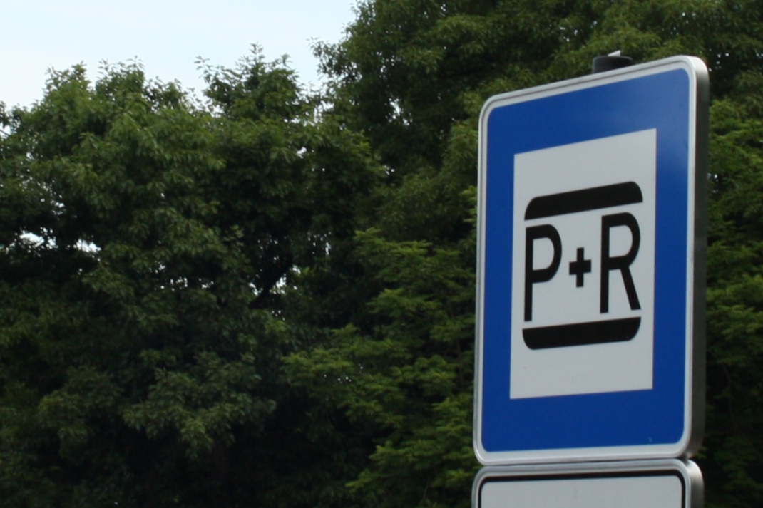 Park and Ride-Hinweisschild.